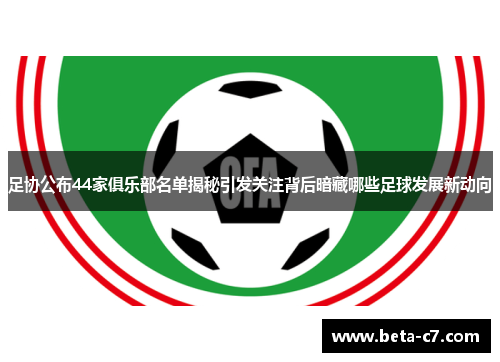 足协公布44家俱乐部名单揭秘引发关注背后暗藏哪些足球发展新动向